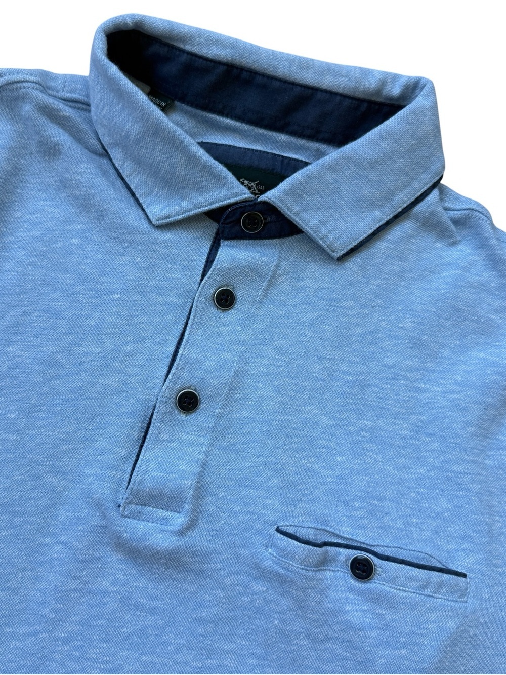 Rodd & Gunn Sports Fit Polo Shirt XL Light Blue Coastal Quiet Luxury Pocket Prep